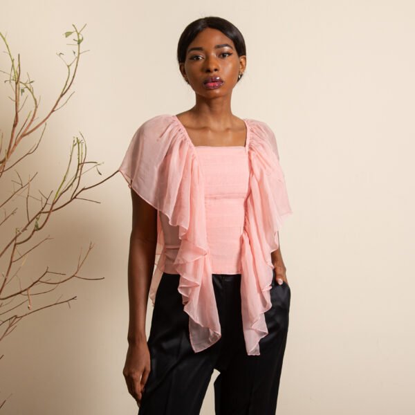 Blush Pink Ruffle Top