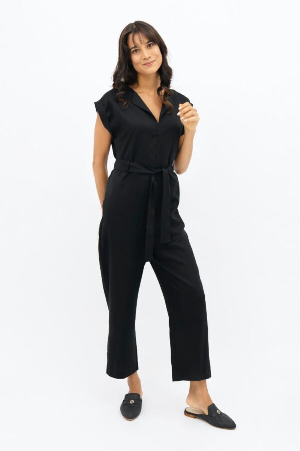 Black Dakar Straight Leg Jumpsuit