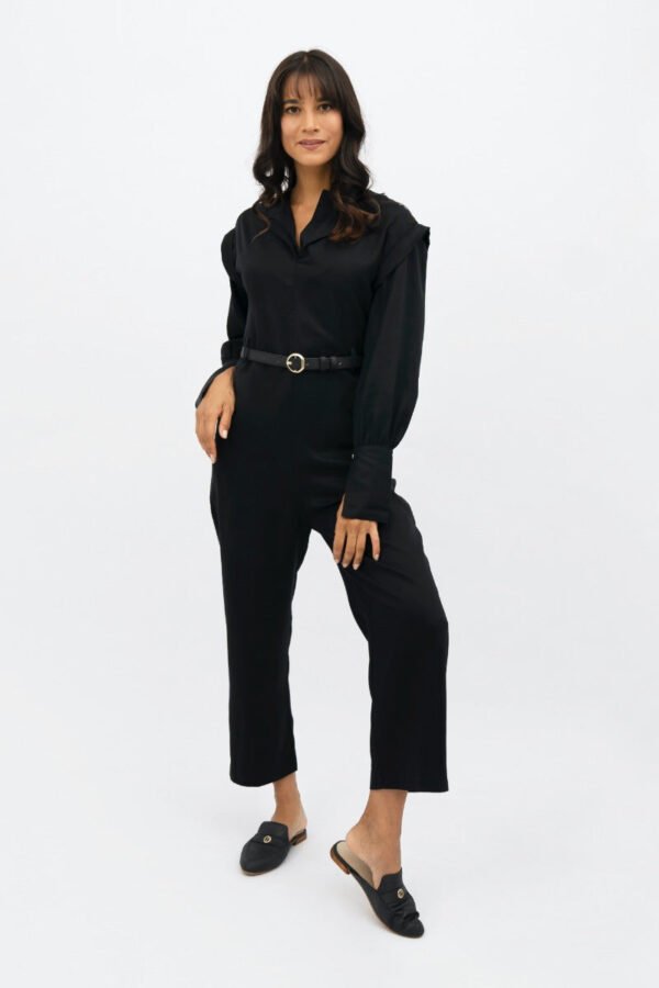 Black Dakar Straight Leg Jumpsuit