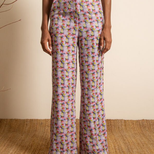 Printed Straight Leg Trousers