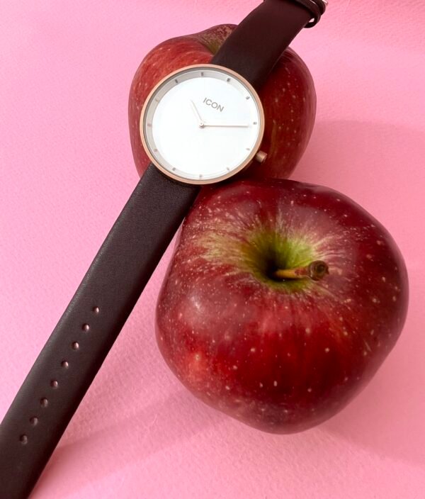 Brown Apple Leather Watch