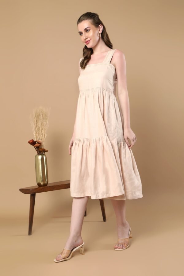 Iris Beige Hemp Dress