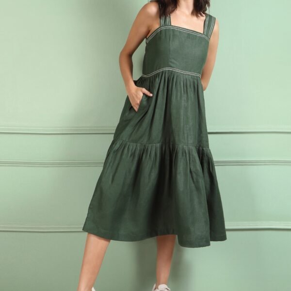 Iris Green Hemp Dress