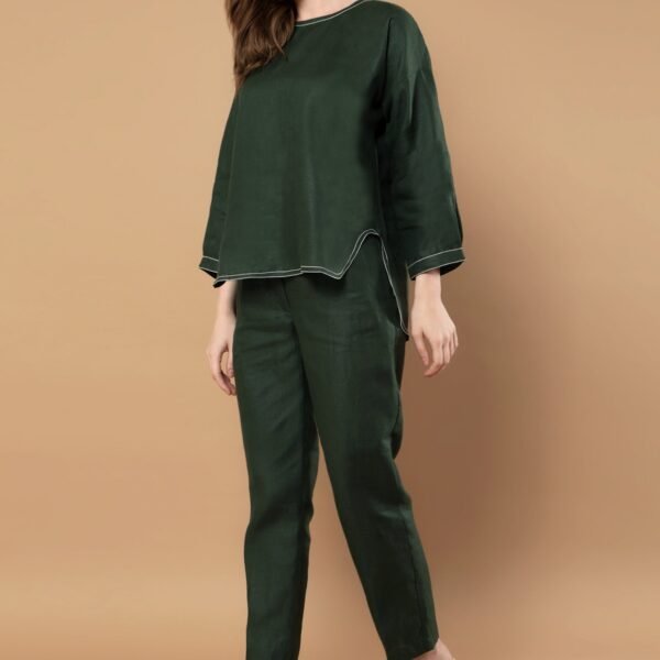 Terra Green Hemp Co-ord Set Poetry in stitches Sustainable Hemp Clothing