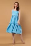 Iris Aqua Blue Hemp Dress