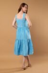 Iris Aqua Blue Hemp Dress