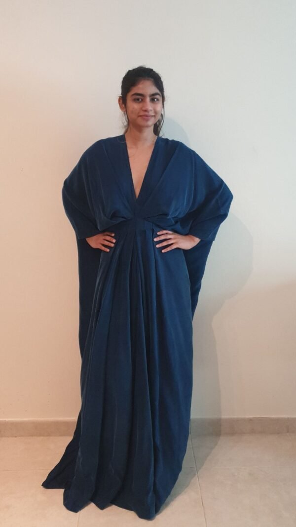 Blue Vegan Silk Gala Gown