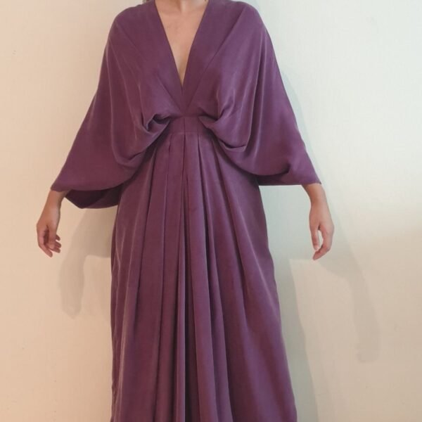 Purple Vegan Silk Gala Gown