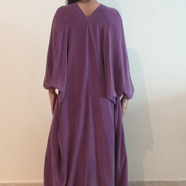 PURPLE VEGAN SILK GALA GOWN GOSHOPIA