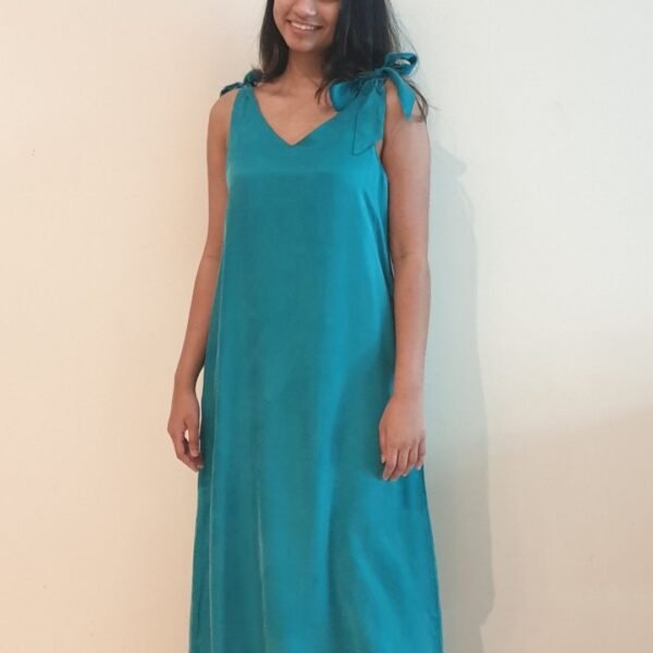 Aqua Marine Alice Vegan Silk Dress