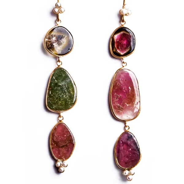 Smooth Tourmaline Drop Earrings