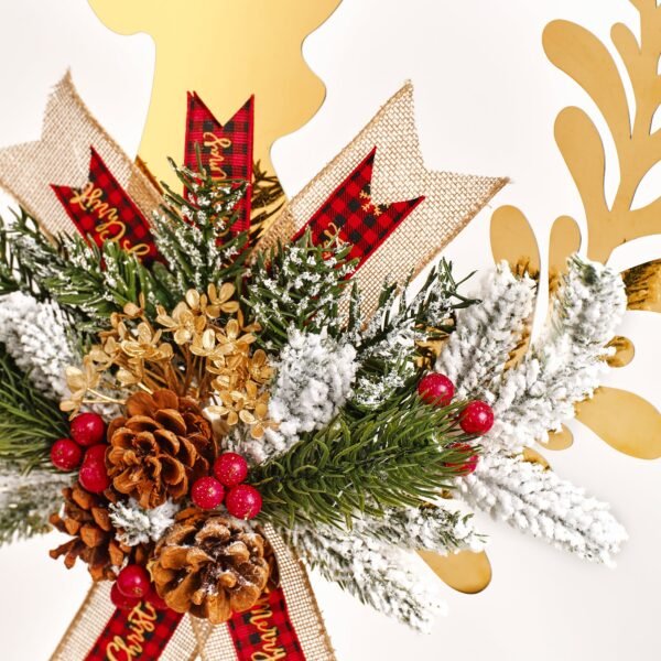 Elegant Handcrafted Metal Christmas Wreath