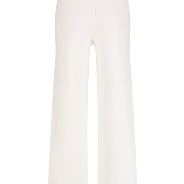 White Alfie Knit Wide Legged Pants