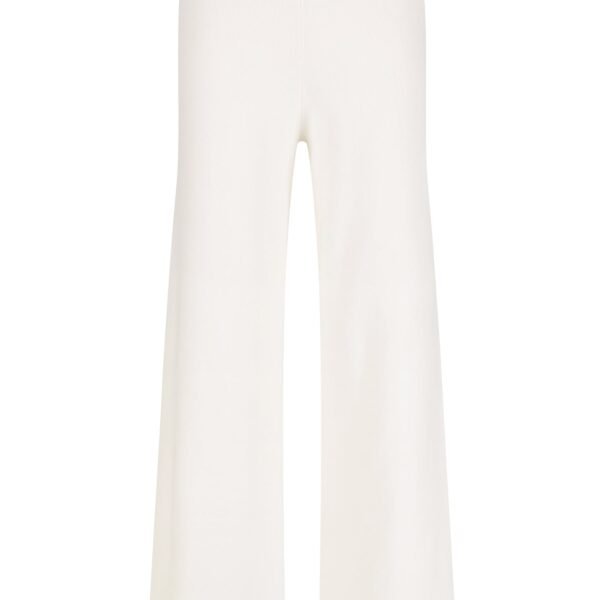 White Alfie Knit Wide Legged Pants