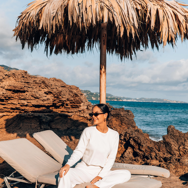 White Alfie Knit Wide Legged Pants & Top