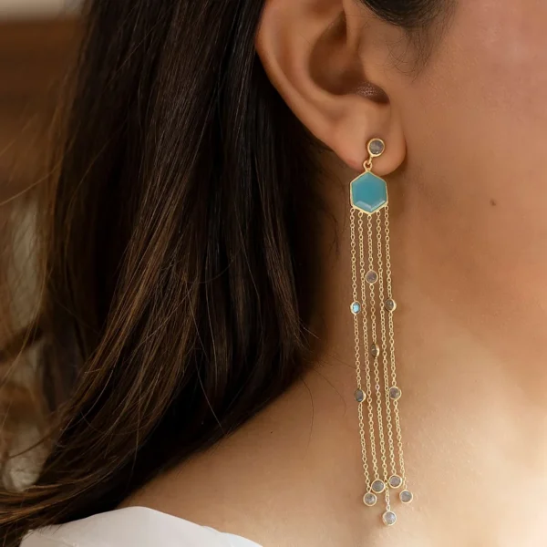 Arra Multi-stone Chandelier Earrings