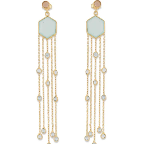 Multi-stone Chandelier Earrings