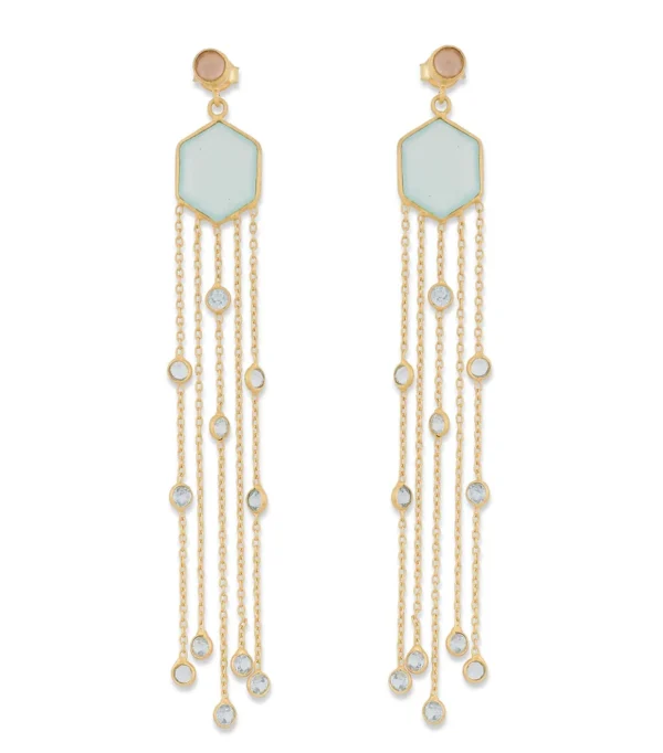 Multi-stone Chandelier Earrings