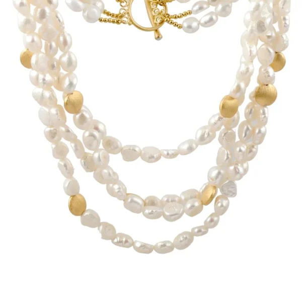 ARRA Multi Strand Pearl Symphony Necklace