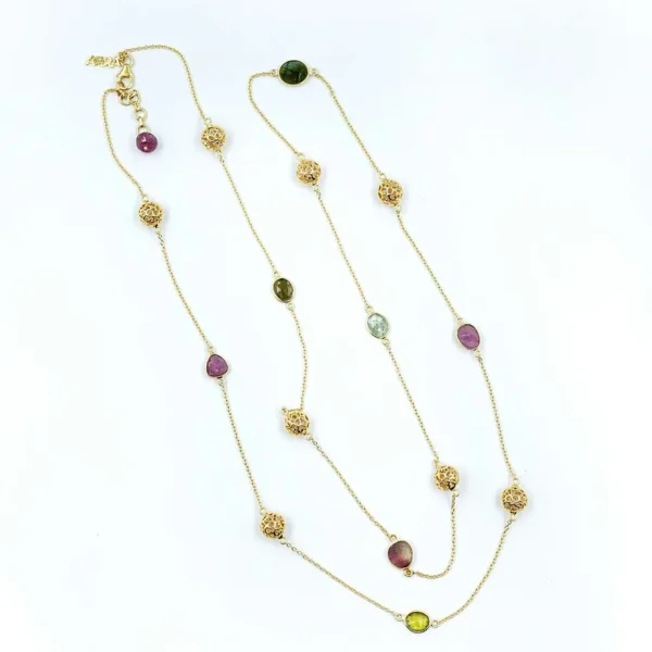 Gemstone Jaali Necklace