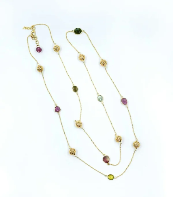 Gemstone Jaali Necklace