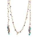 Multistone Goddess Lariat Necklace